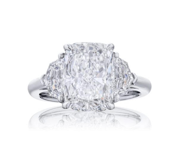 JB Star Platinum Three-Stone Diamond Engagement Ring available at Alson Jewelers