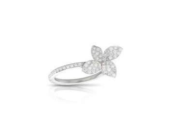 Pasquale Bruni 18K White Gold Petit Garden Ring, Featuring 61 Round Diamonds =.49ctw