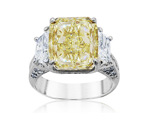 Alson Signature Collection Fancy Yellow Radiant Diamond Ring | Alson Jewelers