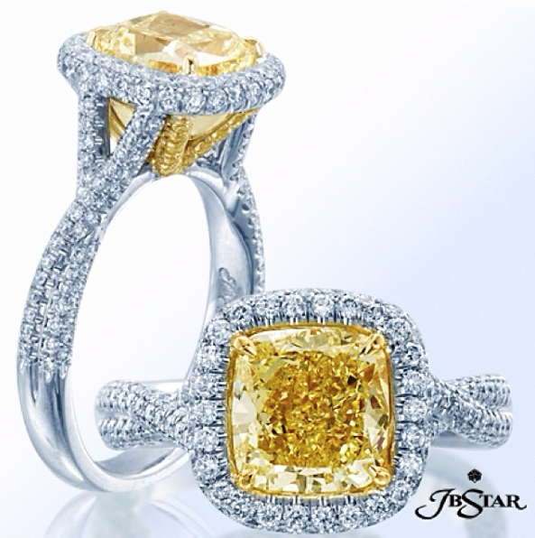 JB Star Fancy Yellow Diamond Engagement Ring | Alson Jewelers