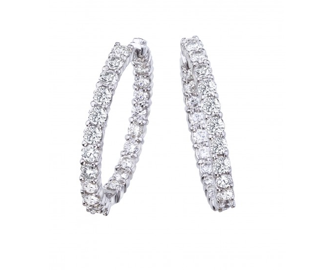 Roberto Coin Diamond Hoop Earrings | Alson Jewelers