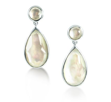 Ippolita Rock Candy Two-Stone Earrings, Fashioned in Sterling Silver, Featuring Clear Quartz over Mother of Pearl Doublets | Alson Jewelers