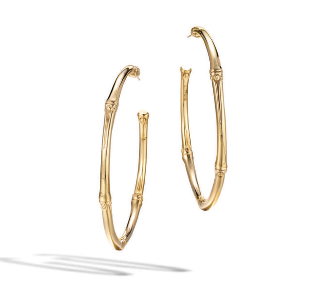 John Hardy Bamboo 18K Gold Hoop earrings | Alson Jewelers