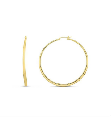 Roberto Coin 18K Yellow Gold Chic & Shine 60MM Hoop Earrings | Alson Jewelers