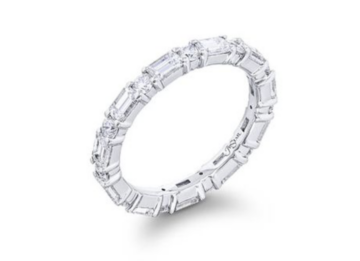 JB Star Platinum East-West Alternating Eternity Band, Featuring 11 Emerald Cut Diamonds and 11 Round Diamonds =1.77ctw, G Color, VS Clarity | Alson Jewelers