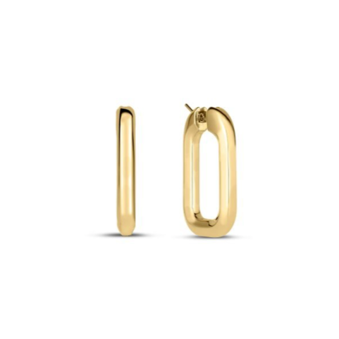 gold huggie earrings from Roberto Coin