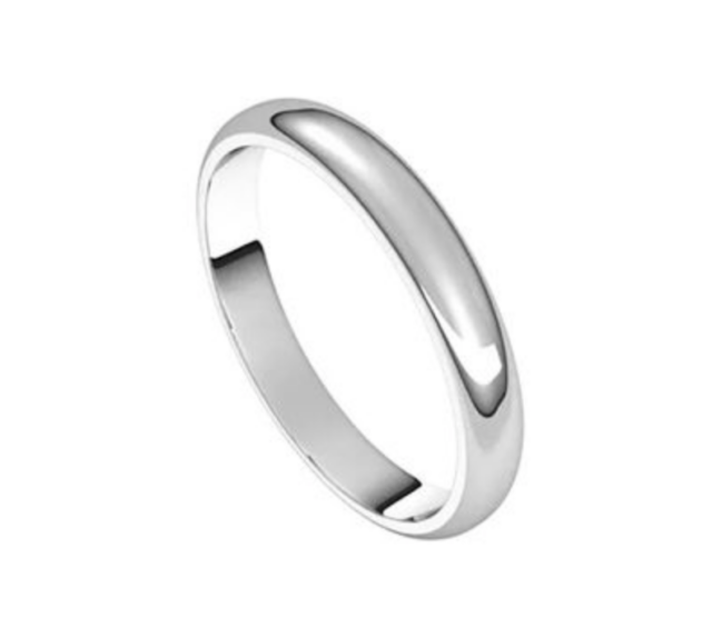 Alson Signature Collection 18K White Gold 3MM Half Round Band, Size 5 | Alson Jewelers