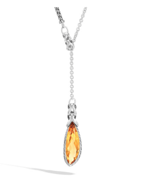 John Hardy Asli Classic Chain Link Y Necklace with Citrine | Alson Jewelers