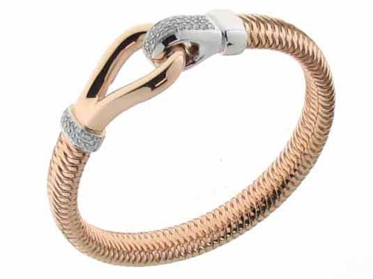 Roberto Coin 18K Rose Gold and Diamond Buckle Bracelet | Alson Jewelers