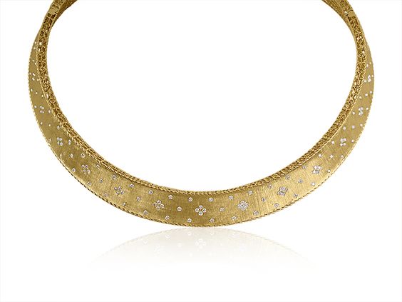 Roberto Coin 18K Yellow Gold Diamond Collar Necklace | Alson Jewelers