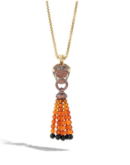 Hohn Hardy Macan Pendant with Orange Sapphires and Diamonds in 18K Gold | Alson Jewelers