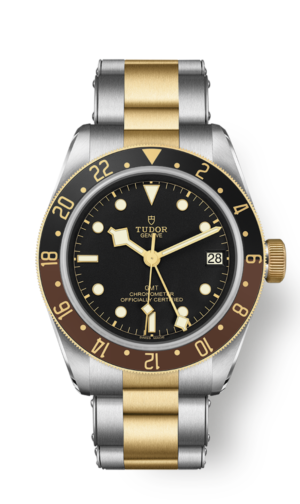 Tudor Black Bay GMT 41MM Steel and 18K Yellow Gold Watch, with a Black and Brown Bezel, Black Dial and Automatic Movement | Alson Jewelers