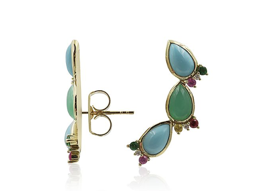 Ippolita 18K Yellow Gold Prisma Portofino Earrings, with Diamonds =.04cts Total Weight | Alson Jewelers