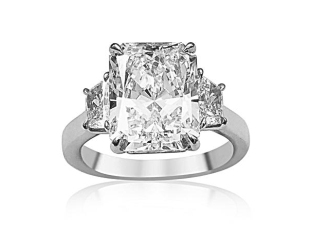 Alson Signature Collection Platinum Three-Stone Diamond Engagement Ring