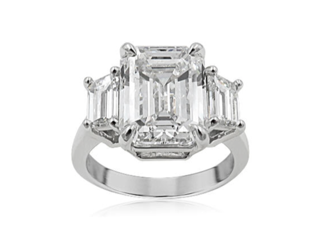 Alson Signature Collection Platinum Three-Stone Diamond Engagement Ring