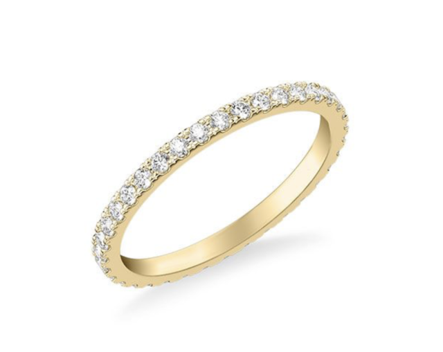 ArtCarved 14K Yellow Gold Four-Prong Eternity Band | Alson Jewelers