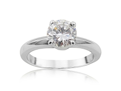 Alson Signature Collection 14K White Gold Diamond Solitaire Engagement Ring