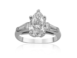 Alson Signature Collection Platinum Three-Stone Diamond Engagement Ring