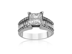 Alson Estate Collection 18K White Gold Diamond Engagement Ring