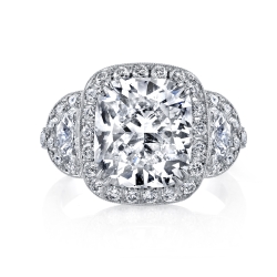 Alson Signature Collection Platinum Halo Diamond Engagement Ring