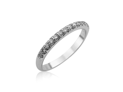 Alson Special Value 14K White Gold Shared Prong Diamond Band