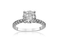 Alson Special Value 14K White Gold Diamond Engagement Ring