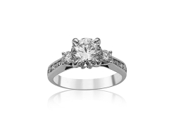 Alson Signature Collection 18K White Gold Diamond Engagement Ring