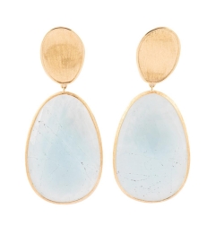 Marco Bicego 18K Yellow Gold Lunaria Aquamarine Drop Earrings