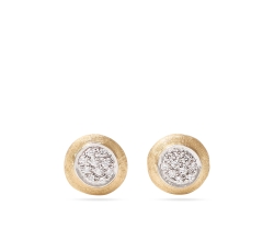 Marco Bicego 18K Yellow & White Gold Jaipur Diamond Pave Stud Earrings
