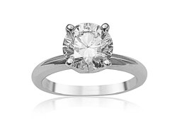 Alson Signature Collection 14K White Gold Diamond Solitaire Engagement Ring