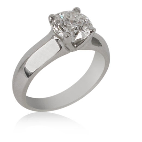 Elara Platinum Diamond Solitaire Engagement Ring