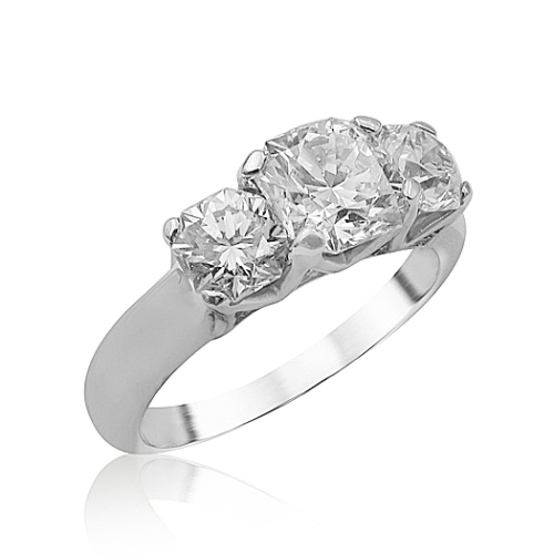 Alson Signature Collection Platinum Three-Stone Elara Diamond Band