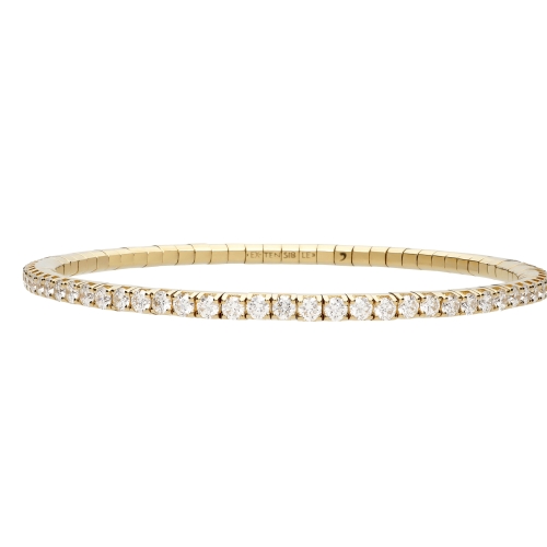 Alson Signature Collection 18K Yellow Gold Diamond Stretch Bracelet