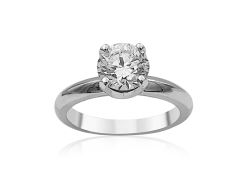 Alson Signature Collection 14K White Gold Diamond Solitiare Engagement Ring