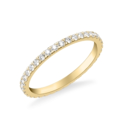 ArtCarved 14K Yellow Gold Four-Prong Diamond Eternity Band