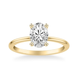 ArtCarved 14K Yellow Gold Solitaire Engagement Ring, Center Stone Sold Separately