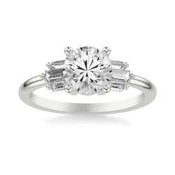 ArtCarved 14K White Gold Diamond Engagement Ring, Center Stone Sold Separately