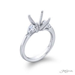 JB Star Platinum Diamond Engagement Ring, Center Stone Sold Separately