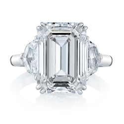 Alson Signature Collection Platinum Three-Stone Diamond Engagement Ring