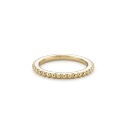 Alson Special Value Katie Decker 18K Yellow Gold Beaded Stackable Band