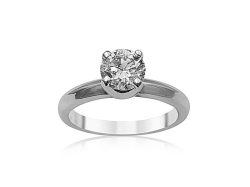 Alson Signature Collection 14K White Gold Diamond Solitaire Engagement Ring