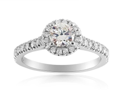 Alson Signature Collection 14K White Gold Diamond Engagement Ring