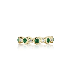 Penny Preville 18K Yellow Gold Aura Emerald & Diamond Eternity Band