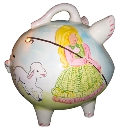 Little Bo Peep Piglet Piggy Bank