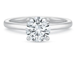 Precision Set Platinum Modern Classic 1.8MM Solitaire Engagement Ring, Center Stone Sold Separately, Center Stone Sold Separately