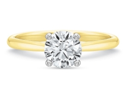 Precision Set 18K Yellow Gold & Platinum New Aire Solitaire Engagement Ring, Center Stone Sold Separately