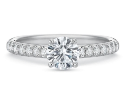 Precision Set 18K White & Platinum Gold New Aire Diamond Engagement Ring, Center Stone Sold Separately