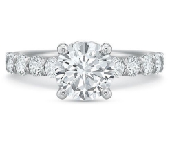 Precision Set 18K White Gold & Platinum Grand Aire Diamond Engagement Ring, Center Stone Sold Separately