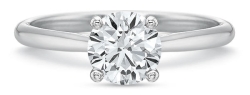 Precision Set Platinum New Aire 2.1MM Solitaire Engagement Ring, Center Stone Sold Separately