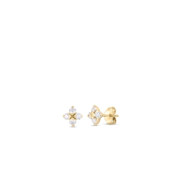 Roberto Coin 18K Yellow Gold Love in Verona Diamond Earrings